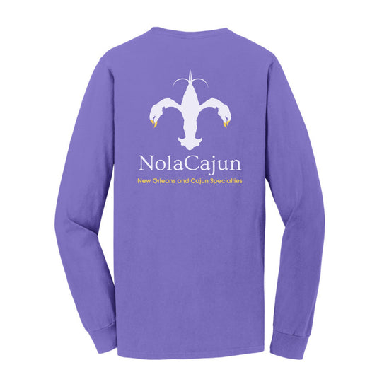 NolaCajun Purple and Gold Long Sleeve Logo T-shirt