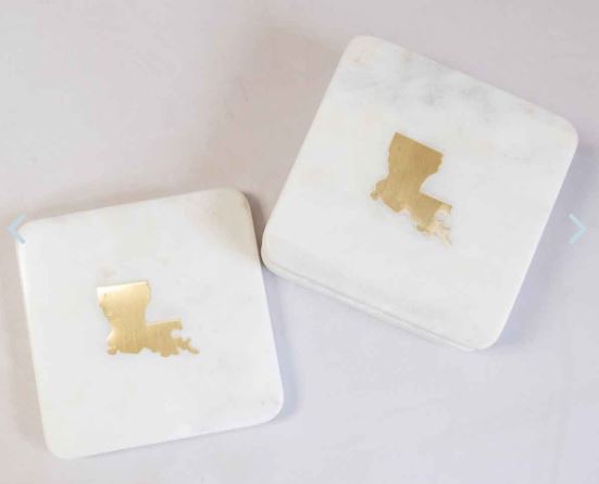 Louisiana Marble Coasters-Set of 4