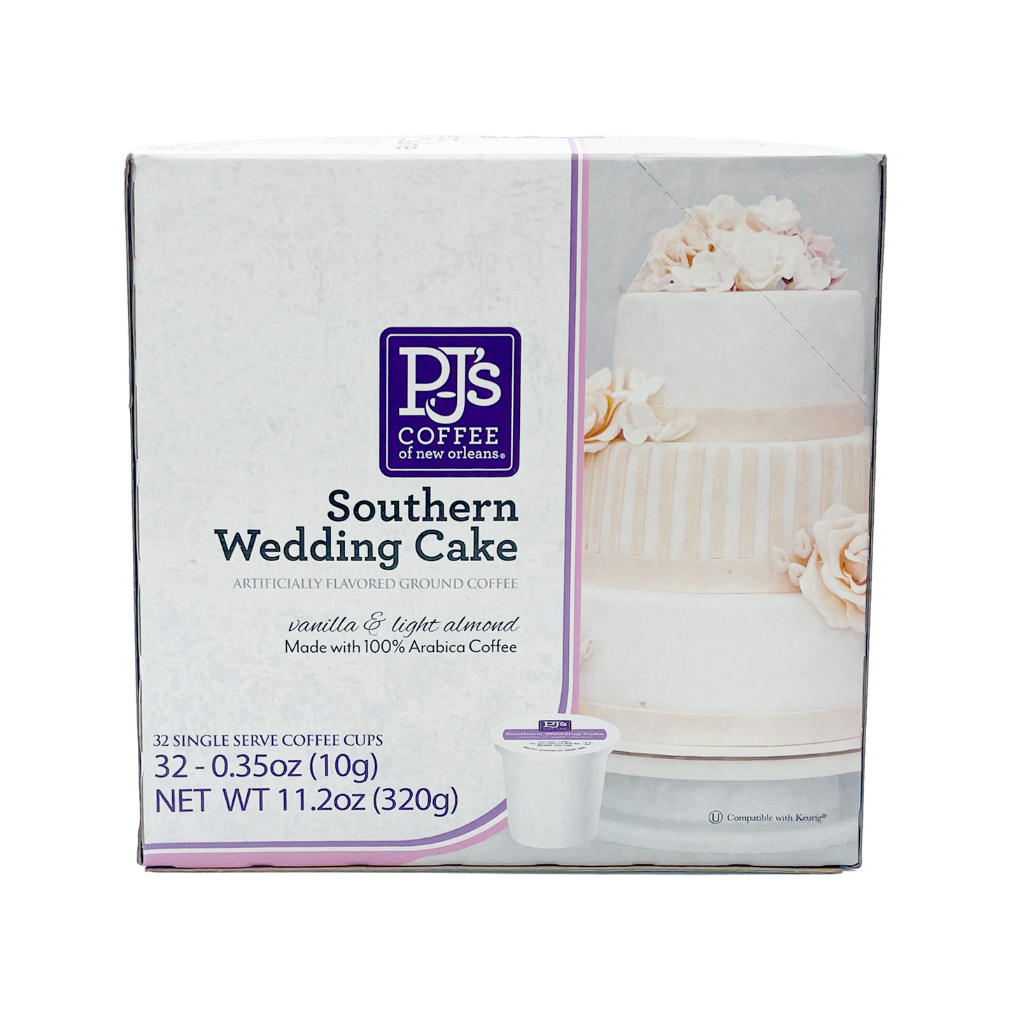 PJ's Coffee of New Orleans Single Serve Cups - Southern Wedding Cake