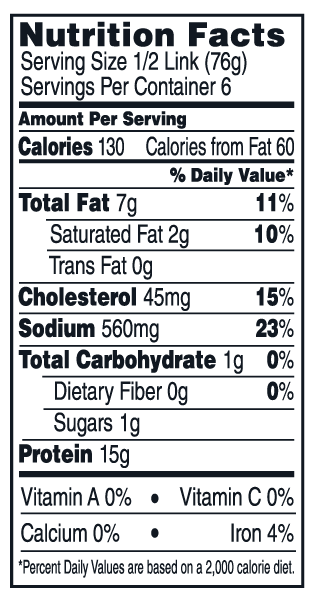 Richard's Original Smoked Pork & Beef Sausage