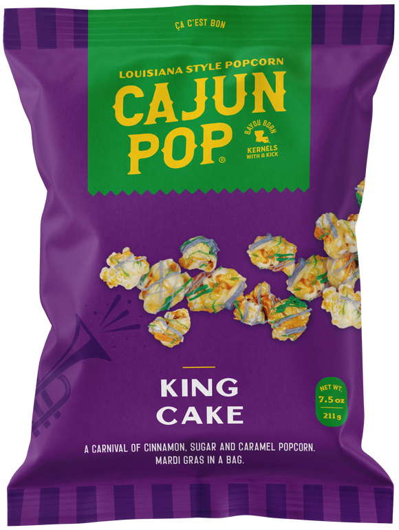 Cajun Pop Popcorn- King Cake