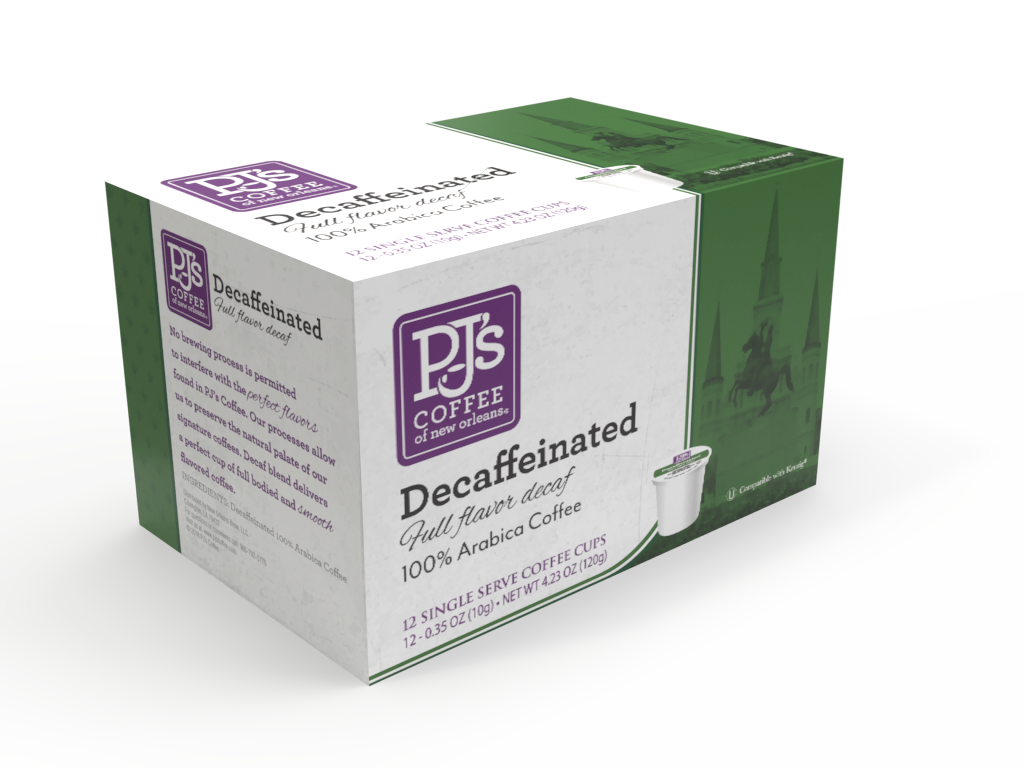 PJ's Coffee of New Orleans Single Serve Cups - Decaf