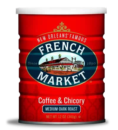French Market Coffee-Medium-Dark Roast with Chicory-Can