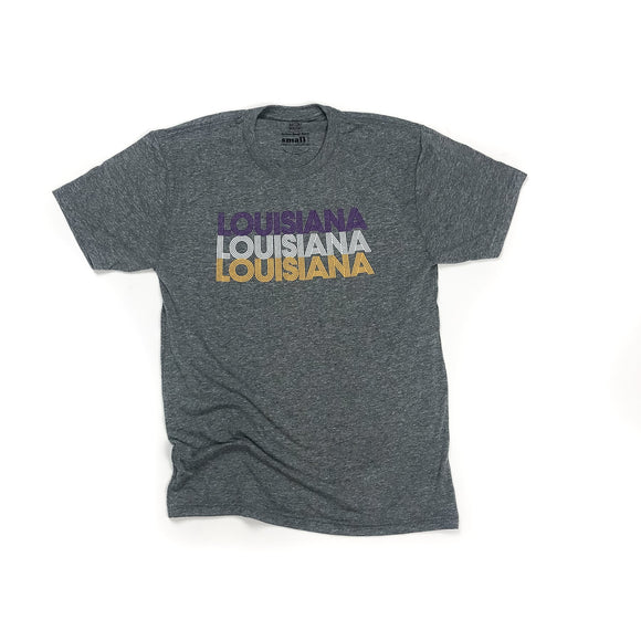 Louisiana Inline Purple and Gold T-shirt