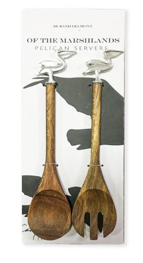 Wooden Pelican Salad Servers