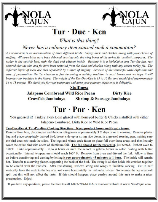 Turporken with Dirty Rice Dressing