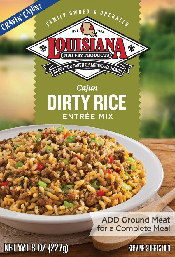 Louisiana Fish Fry Products Entree Mix, Dirty Rice, Cajun - 8 oz