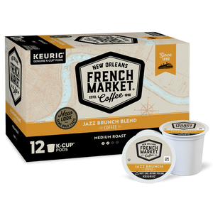 French Market Coffee Jazz Brunch Blend Single Serve Cups - 12 Ct