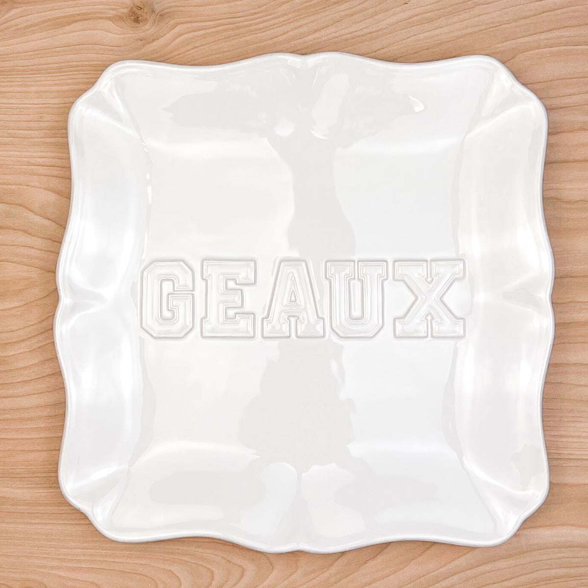 Geaux Embossed Platter