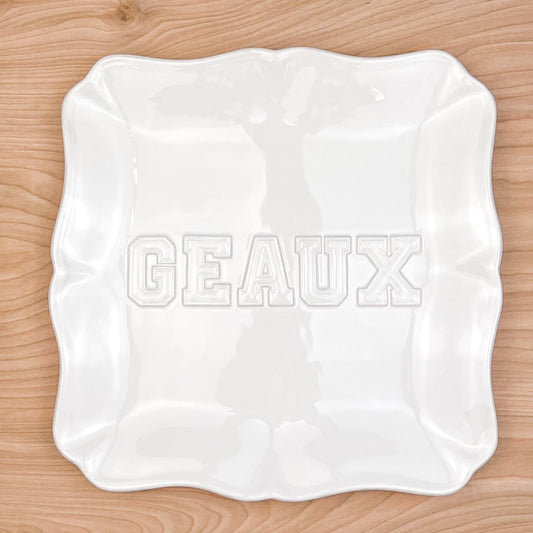 Geaux Embossed Platter