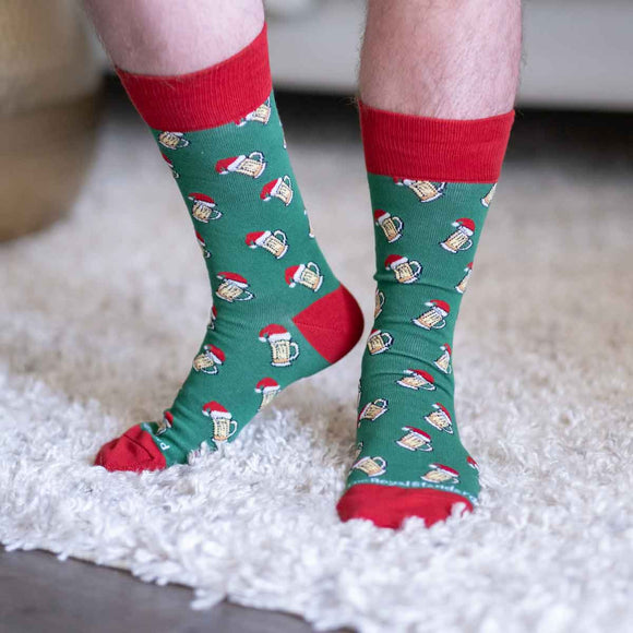 Men's Christmas Beer Cheers Socks