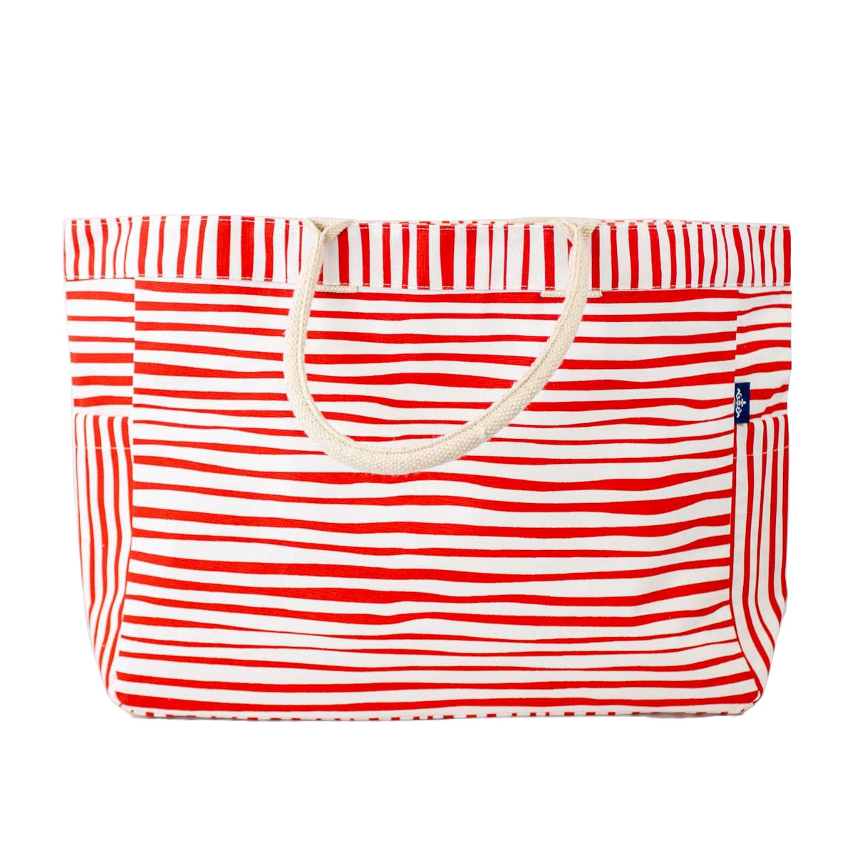 Red and White Stripe Tote