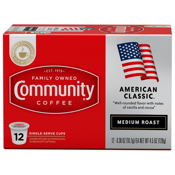 Community Coffee American Classic Single Serve Cups - 12 Ct