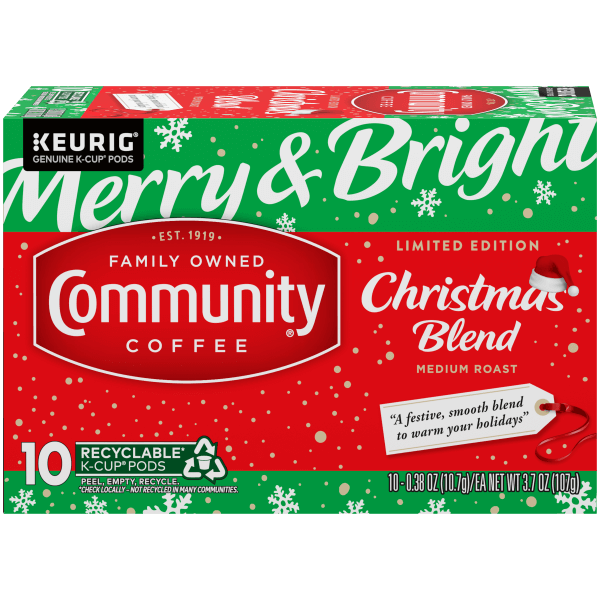 Community Coffee Christmas Blend Single Serve Cups - 12 Ct