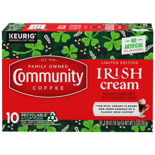Community Coffee Irish Cream Single Serve Cups - 10 Ct
