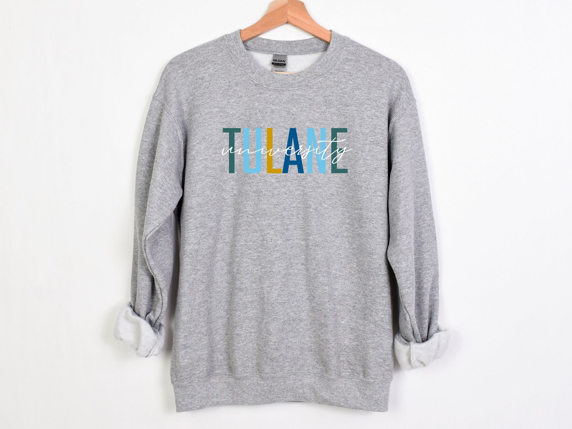 NolaCajun Tulane Sweatshirt Logo View Tulane University New Orleans Louisiana Pride
