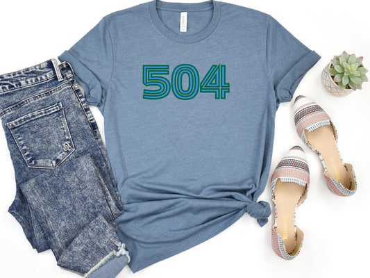 504 Inline Green & Blue T-shirt