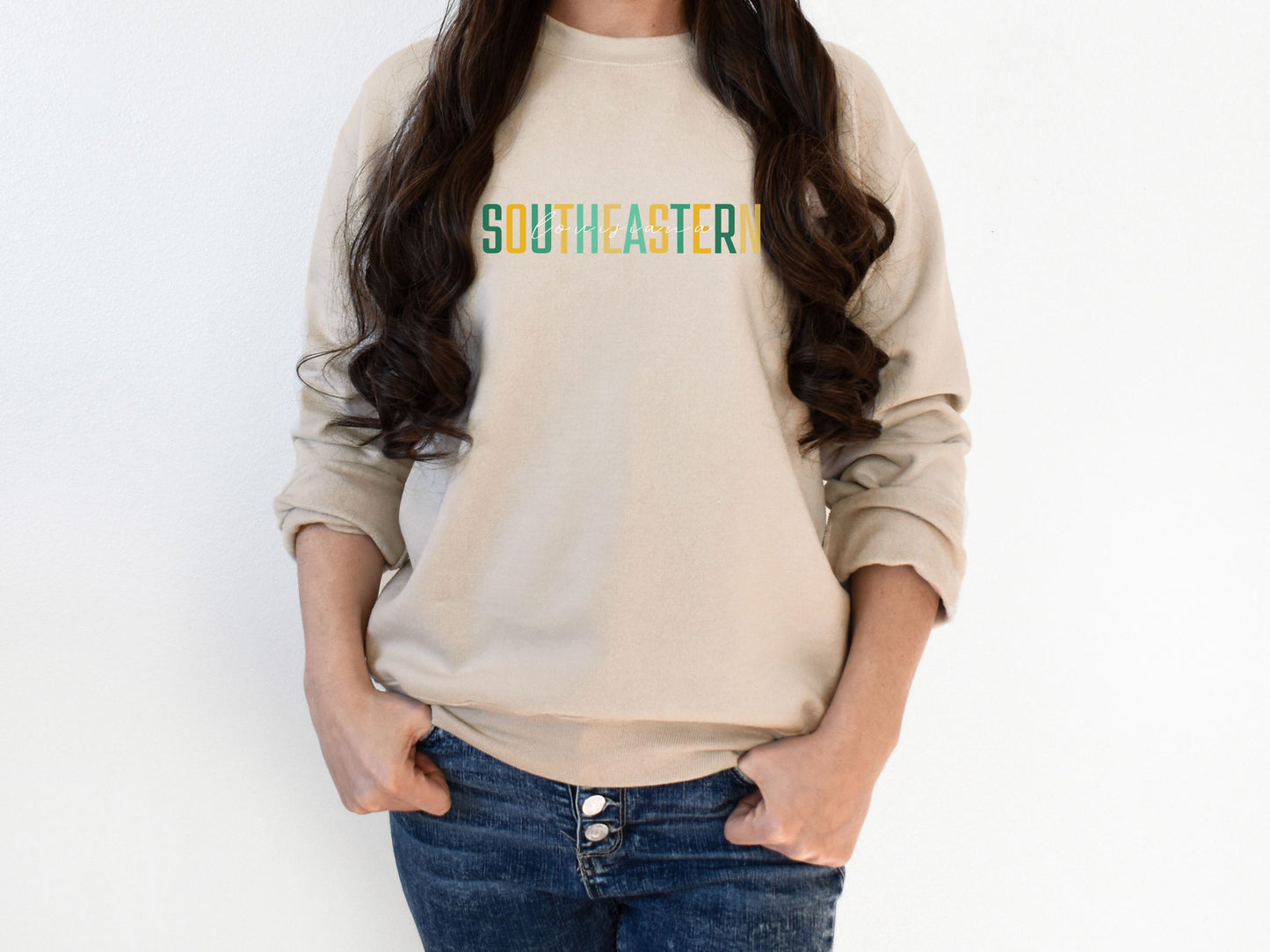 NolaCajun Southeastern Louisiana Sweatshirt Side View SLU Lions Louisiana Gift