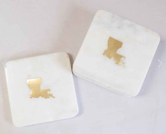 Louisiana Marble Coasters-Set of 4