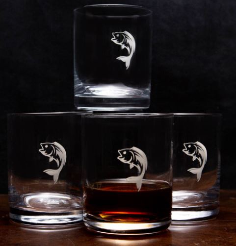 Fish Rocks Glass Gift Set (Set of 4)