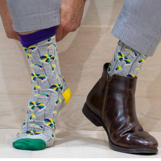 Men's Here for the King Cake Socks