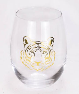 Go Get Em Tiger (Set of 4)– Stemless Wine Glass