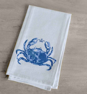 Watercolor Crab Flour Sack Hand Towel