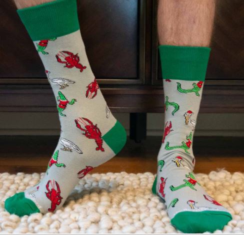 Men's Cajun Christmas Socks