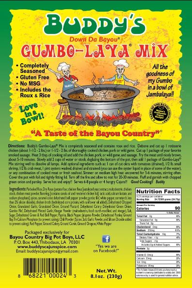 Buddy's Down Da Bayou Gumbo-Laya Mix