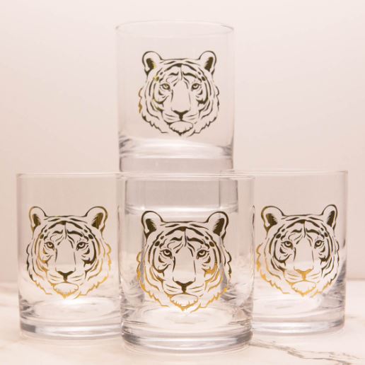 Tiger Rocks Glass Gift Set (Set of 4)