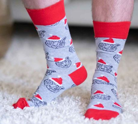 Men's Santa Tiger Socks