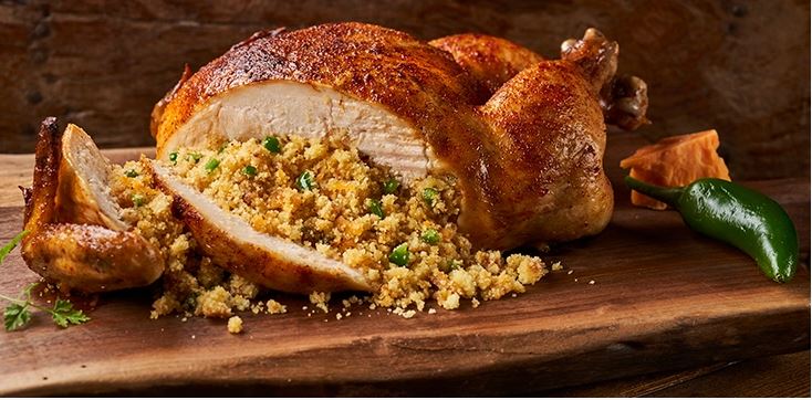 Big Easy Stuffed Chicken-Cheddar Cheese Jalapeno Cornbread