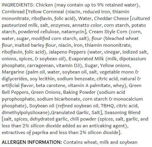 Big Easy Stuffed Chicken-Cheddar Cheese Jalapeno Cornbread