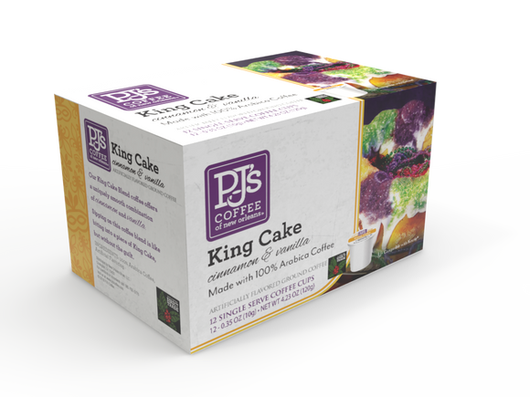 PJ's Coffee of New Orleans Single Serve Cups - King Cake
