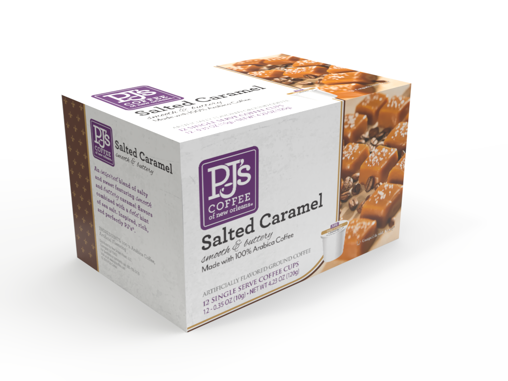 PJ's Coffee of New Orleans Single Serve Cups - Salted Caramel