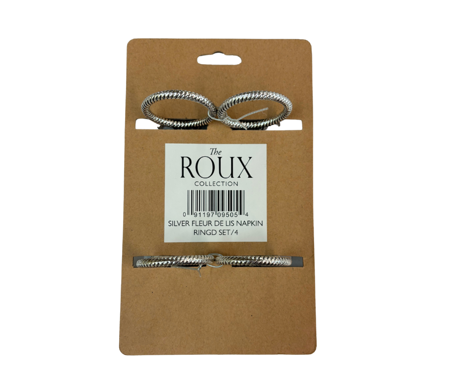 Silver Fleur Napkin Rings