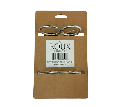 Silver Fleur Napkin Rings