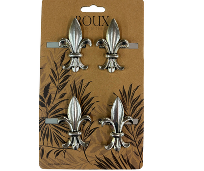 Silver Fleur Napkin Rings