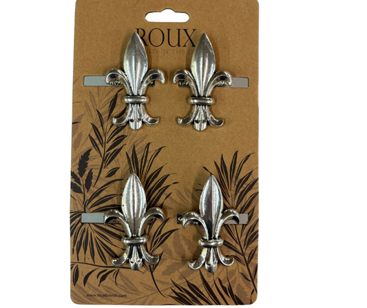 Silver Fleur Napkin Rings