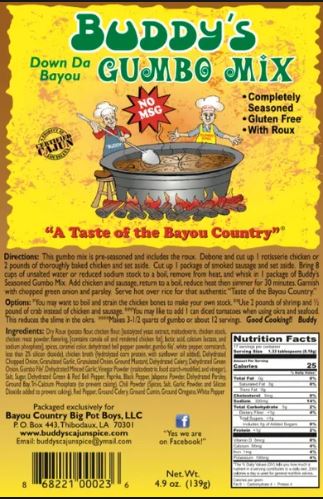Buddy's Down Da Bayou Gumbo Mix