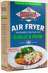 Louisiana Fish Fry Air Fryer Seasoned Coating Mix-Garlic & Herb