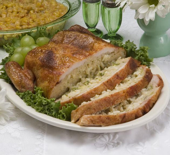 Stuffed Chicken with Broccoli, Rice & Cheese