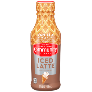 Community Coffee Vanilla Waffle Cone Iced Latte