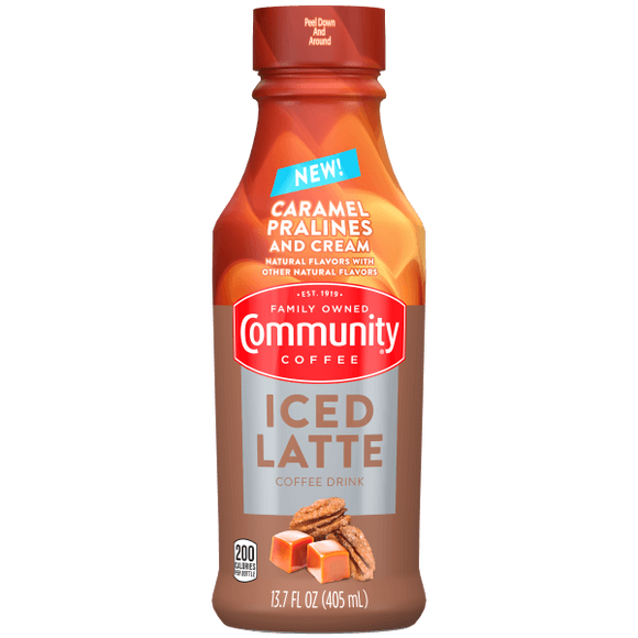 Community Coffee Caramel Pralines and Cream Iced Latte