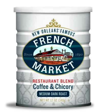 French Market Coffee-Restaurant Blend-Medium-Dark Roast with Chicory-Can