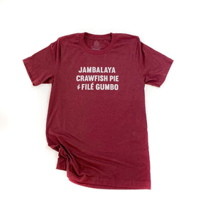 Jambalaya Crawfish Pie & File Gumbo Woman's Tshirt