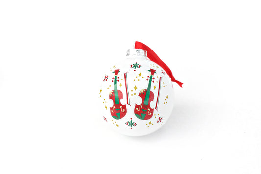 Joyeux Noel Glass Christmas Ornament