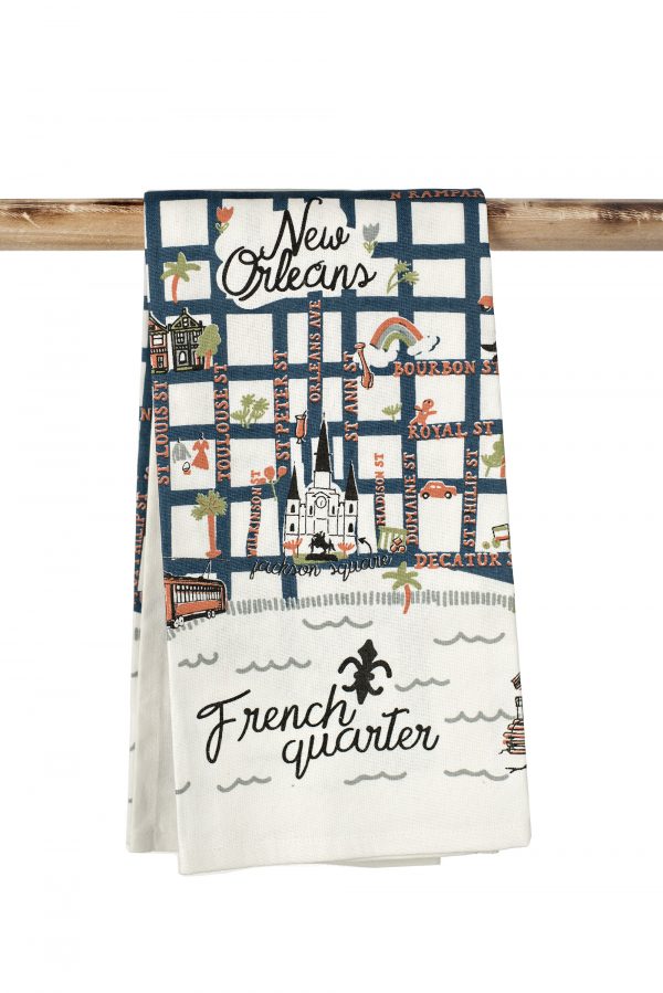 Kitchen Towel- French Quarter Map