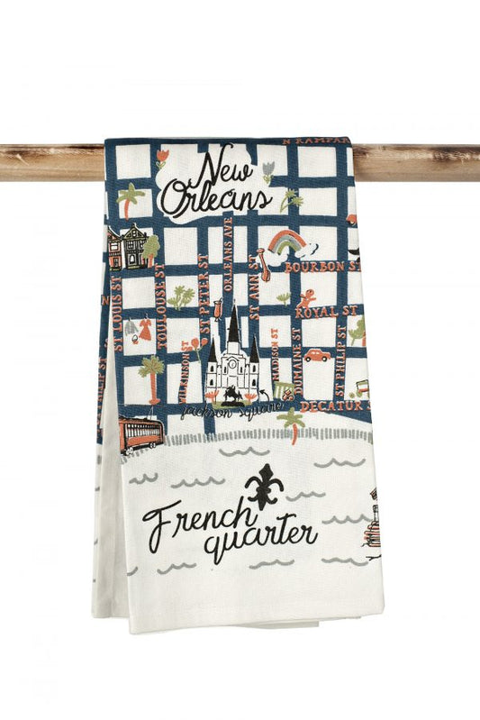 Kitchen Towel- French Quarter Map