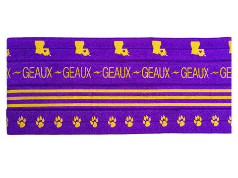 Purple and Gold Louisiana Football Headbands Hair Accessories